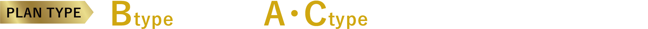 PLAN TYPE Btype完売 Atype・Ctype最終1邸