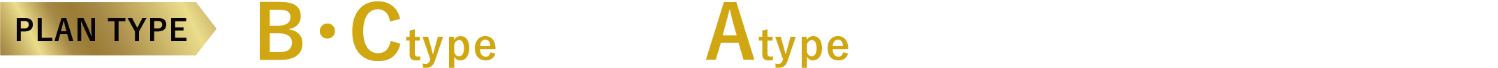 PLAN TYPE B・Ctype完売 Atype最終1邸
